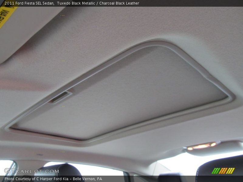 Sunroof of 2011 Fiesta SEL Sedan