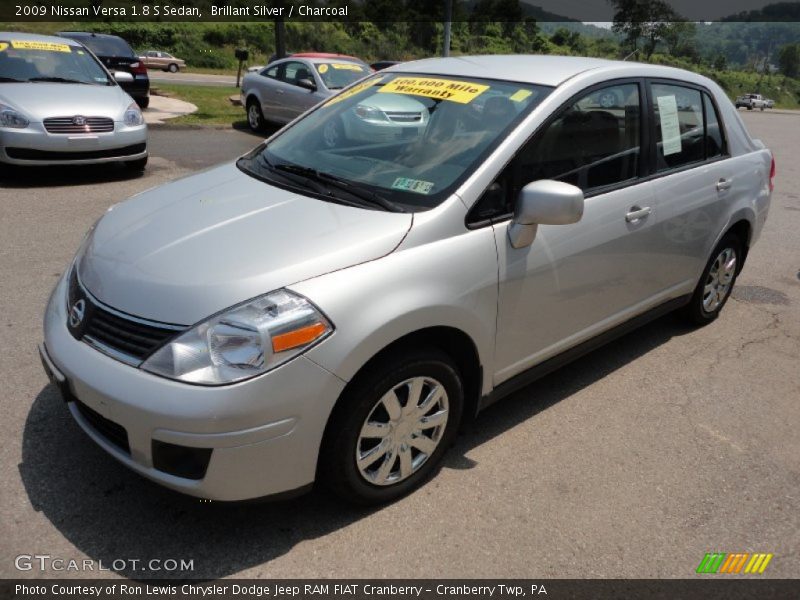 Brillant Silver / Charcoal 2009 Nissan Versa 1.8 S Sedan