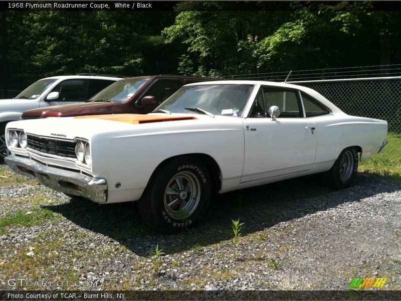 White / Black 1968 Plymouth Roadrunner Coupe