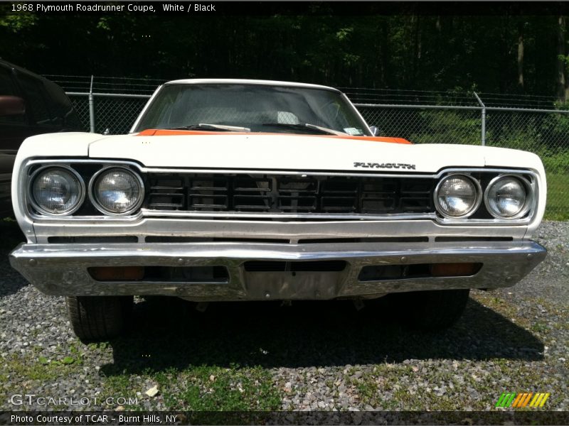 White / Black 1968 Plymouth Roadrunner Coupe