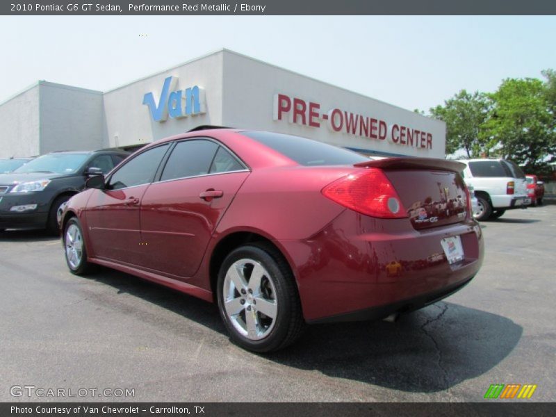 Performance Red Metallic / Ebony 2010 Pontiac G6 GT Sedan