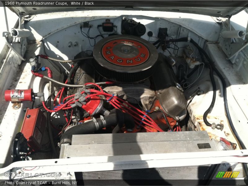 White / Black 1968 Plymouth Roadrunner Coupe