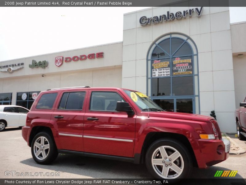 Red Crystal Pearl / Pastel Pebble Beige 2008 Jeep Patriot Limited 4x4