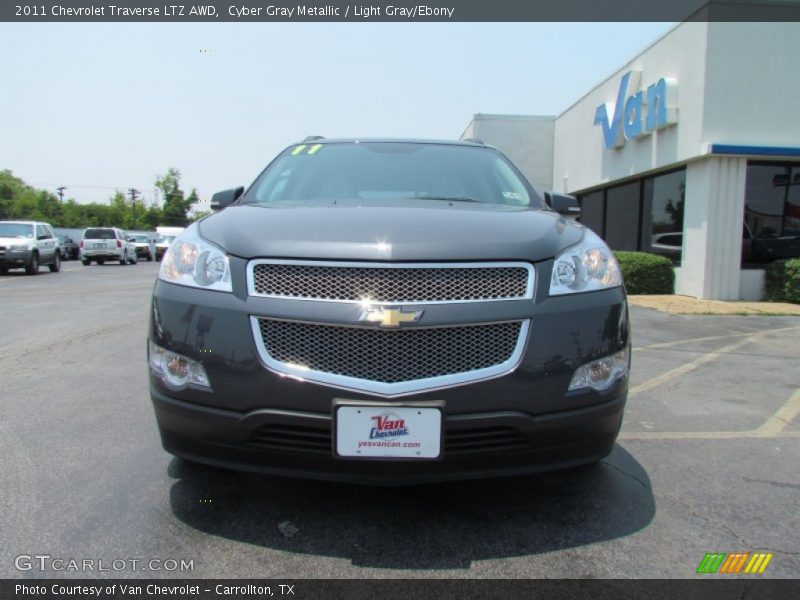 Cyber Gray Metallic / Light Gray/Ebony 2011 Chevrolet Traverse LTZ AWD