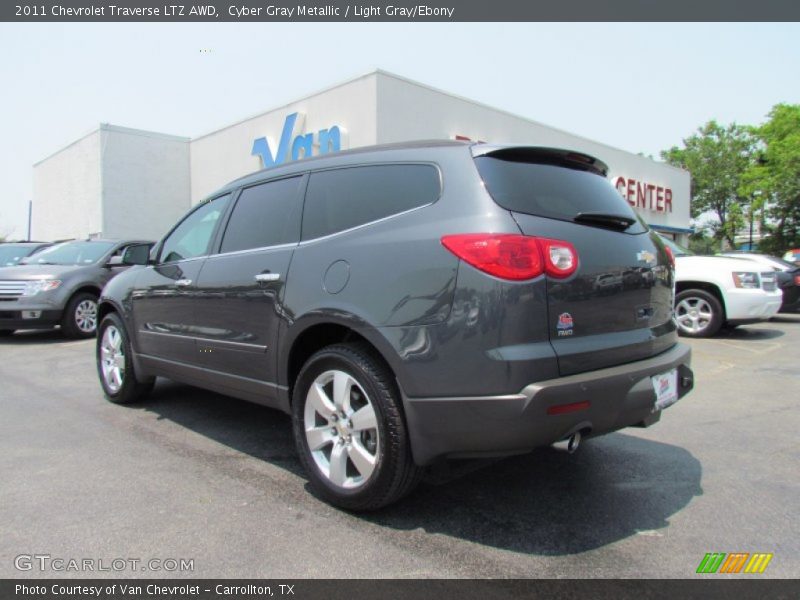 Cyber Gray Metallic / Light Gray/Ebony 2011 Chevrolet Traverse LTZ AWD