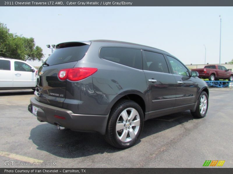 Cyber Gray Metallic / Light Gray/Ebony 2011 Chevrolet Traverse LTZ AWD