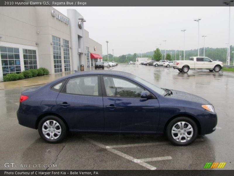 Regatta Blue / Beige 2010 Hyundai Elantra GLS