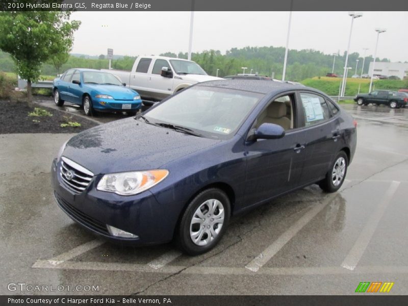 Regatta Blue / Beige 2010 Hyundai Elantra GLS