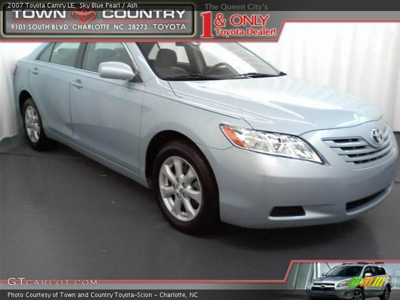 Sky Blue Pearl / Ash 2007 Toyota Camry LE