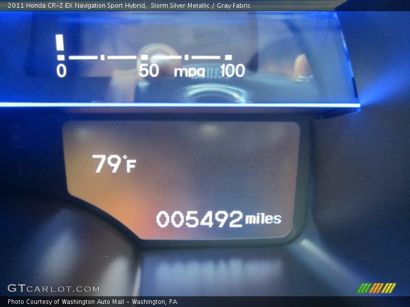 Storm Silver Metallic / Gray Fabric 2011 Honda CR-Z EX Navigation Sport Hybrid