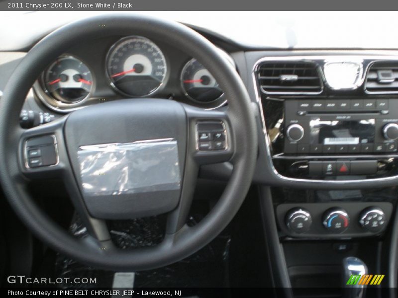 Stone White / Black 2011 Chrysler 200 LX
