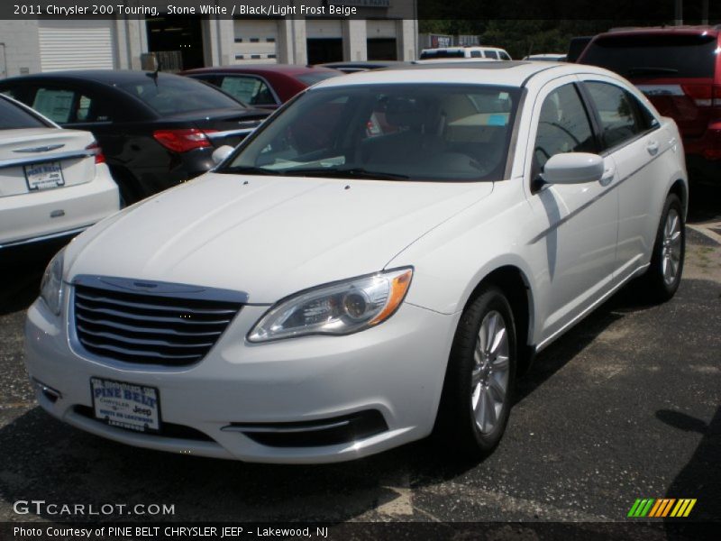 Stone White / Black/Light Frost Beige 2011 Chrysler 200 Touring