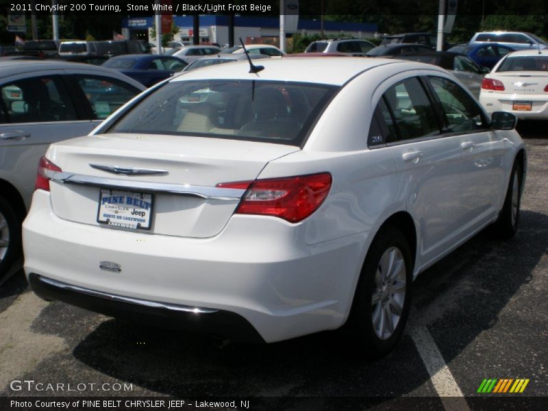 Stone White / Black/Light Frost Beige 2011 Chrysler 200 Touring