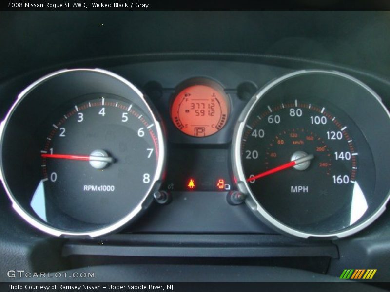 Wicked Black / Gray 2008 Nissan Rogue SL AWD