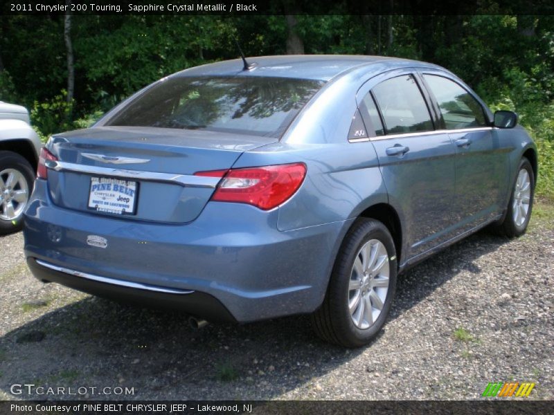 Sapphire Crystal Metallic / Black 2011 Chrysler 200 Touring