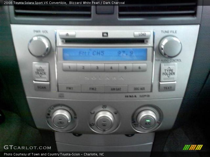 Blizzard White Pearl / Dark Charcoal 2008 Toyota Solara Sport V6 Convertible