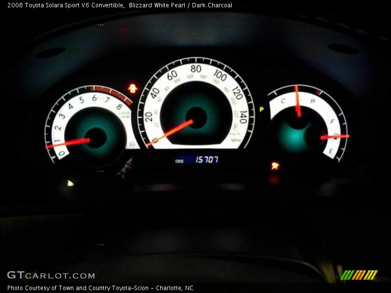Blizzard White Pearl / Dark Charcoal 2008 Toyota Solara Sport V6 Convertible