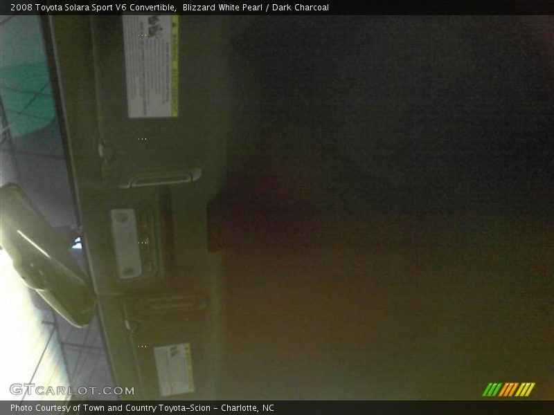 Blizzard White Pearl / Dark Charcoal 2008 Toyota Solara Sport V6 Convertible