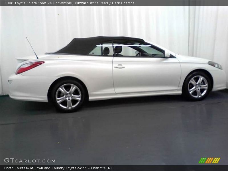 Blizzard White Pearl / Dark Charcoal 2008 Toyota Solara Sport V6 Convertible