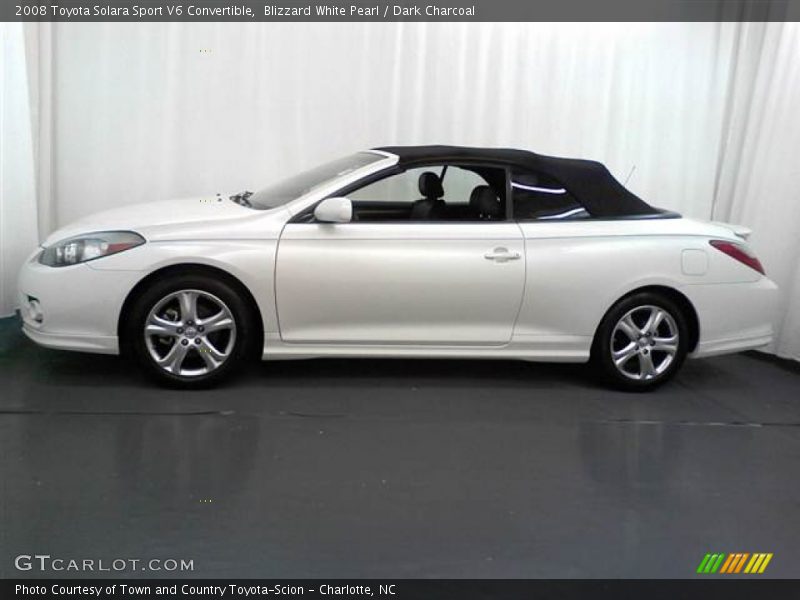 Blizzard White Pearl / Dark Charcoal 2008 Toyota Solara Sport V6 Convertible