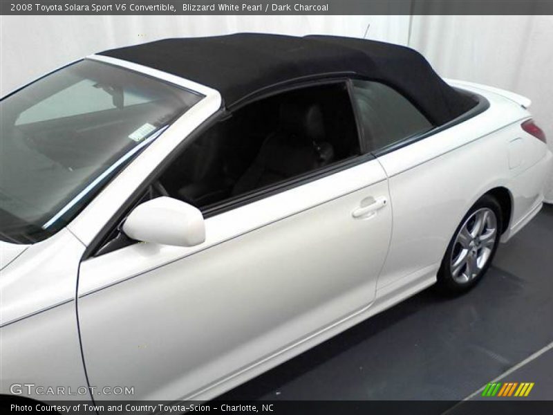 Blizzard White Pearl / Dark Charcoal 2008 Toyota Solara Sport V6 Convertible