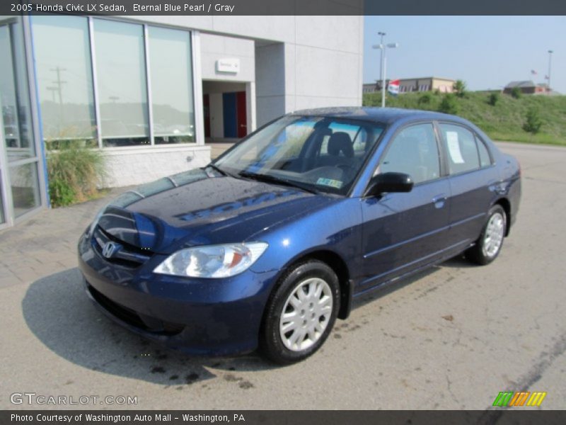 Eternal Blue Pearl / Gray 2005 Honda Civic LX Sedan