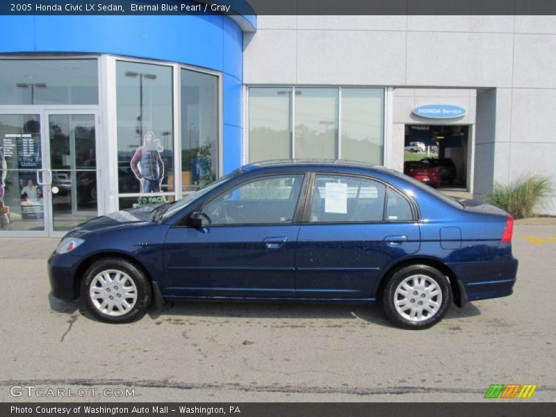 Eternal Blue Pearl / Gray 2005 Honda Civic LX Sedan