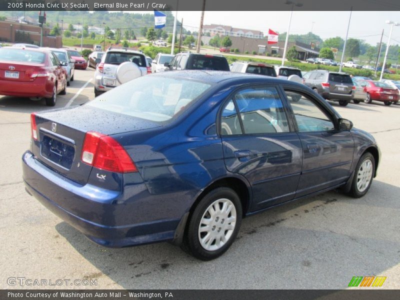 Eternal Blue Pearl / Gray 2005 Honda Civic LX Sedan