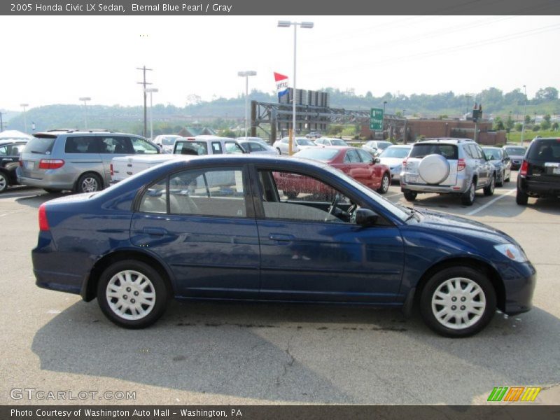 Eternal Blue Pearl / Gray 2005 Honda Civic LX Sedan
