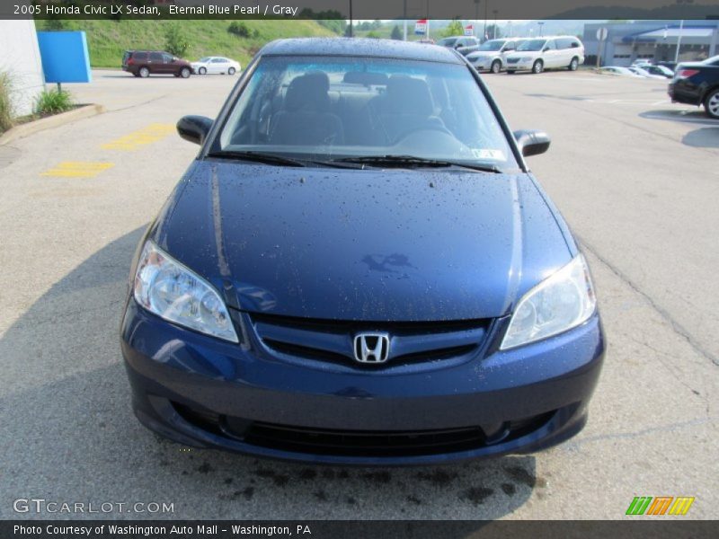 Eternal Blue Pearl / Gray 2005 Honda Civic LX Sedan