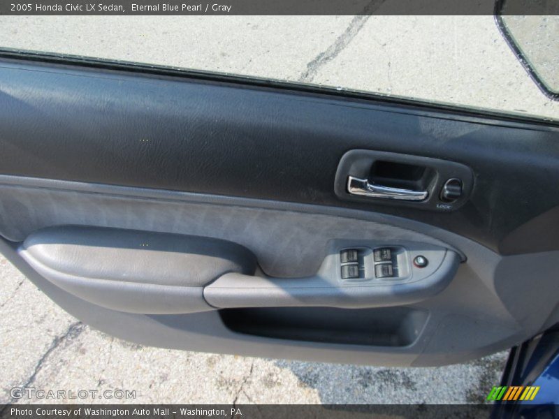 Eternal Blue Pearl / Gray 2005 Honda Civic LX Sedan