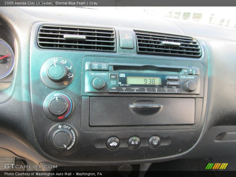 Eternal Blue Pearl / Gray 2005 Honda Civic LX Sedan