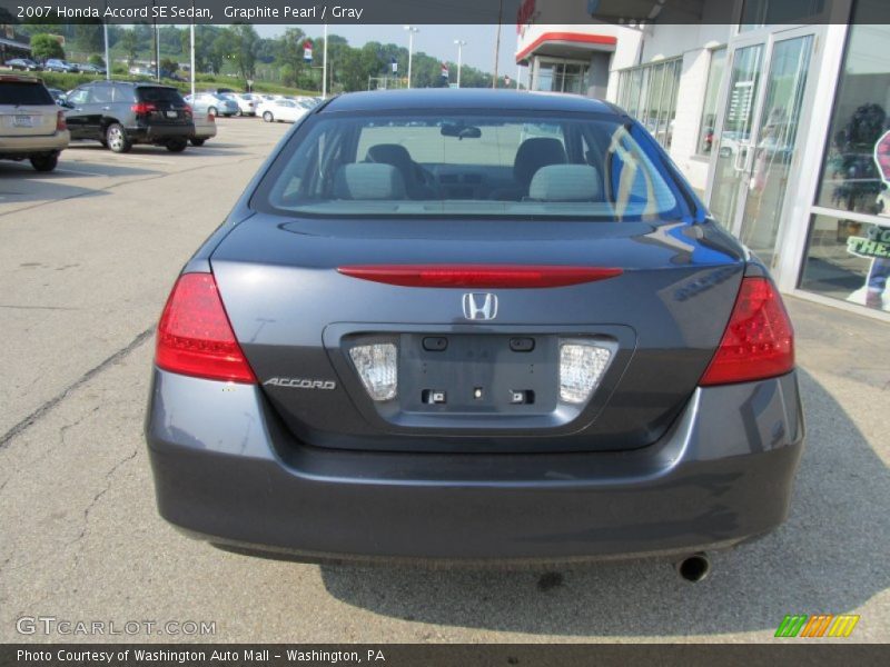 Graphite Pearl / Gray 2007 Honda Accord SE Sedan