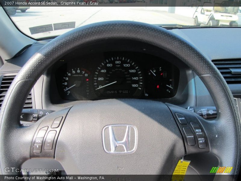 Graphite Pearl / Gray 2007 Honda Accord SE Sedan