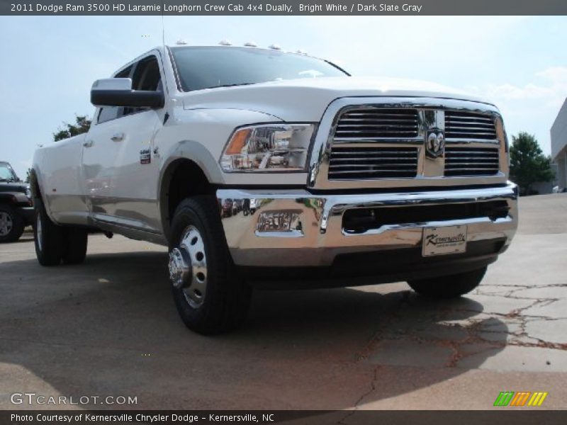 Bright White / Dark Slate Gray 2011 Dodge Ram 3500 HD Laramie Longhorn Crew Cab 4x4 Dually