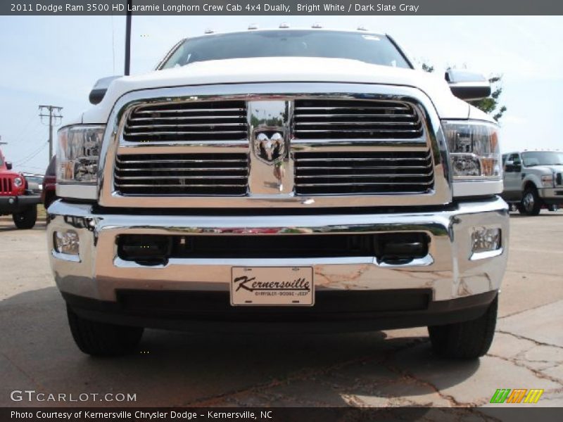 Bright White / Dark Slate Gray 2011 Dodge Ram 3500 HD Laramie Longhorn Crew Cab 4x4 Dually