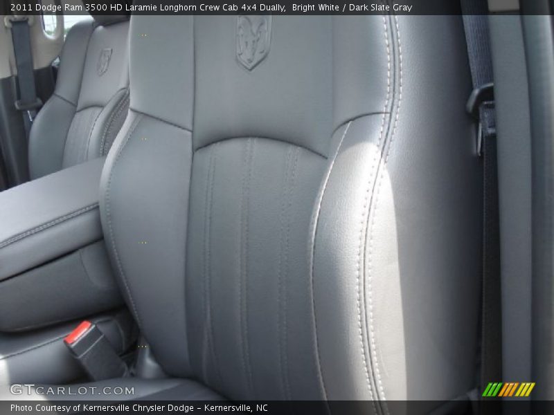 Bright White / Dark Slate Gray 2011 Dodge Ram 3500 HD Laramie Longhorn Crew Cab 4x4 Dually