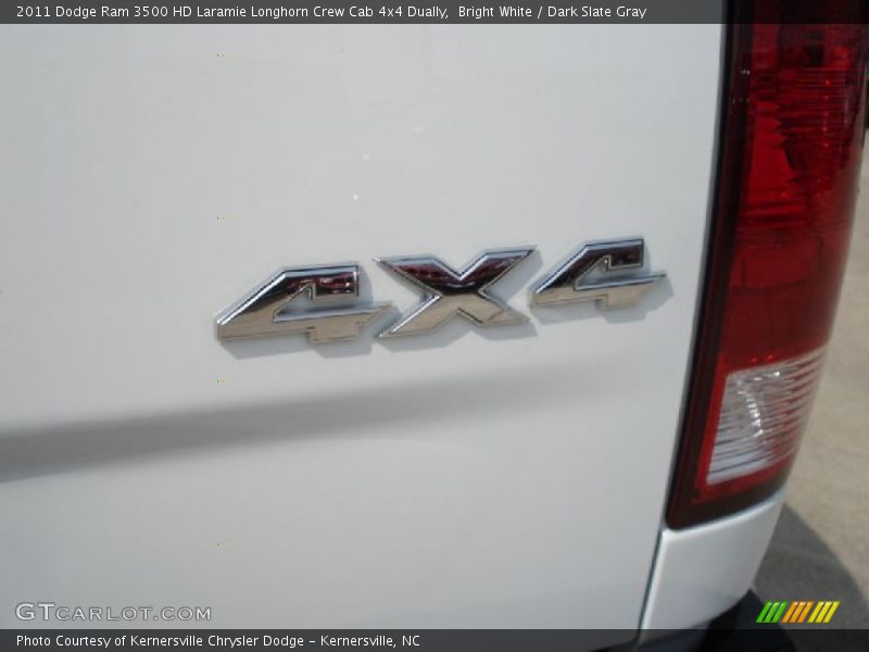 Bright White / Dark Slate Gray 2011 Dodge Ram 3500 HD Laramie Longhorn Crew Cab 4x4 Dually