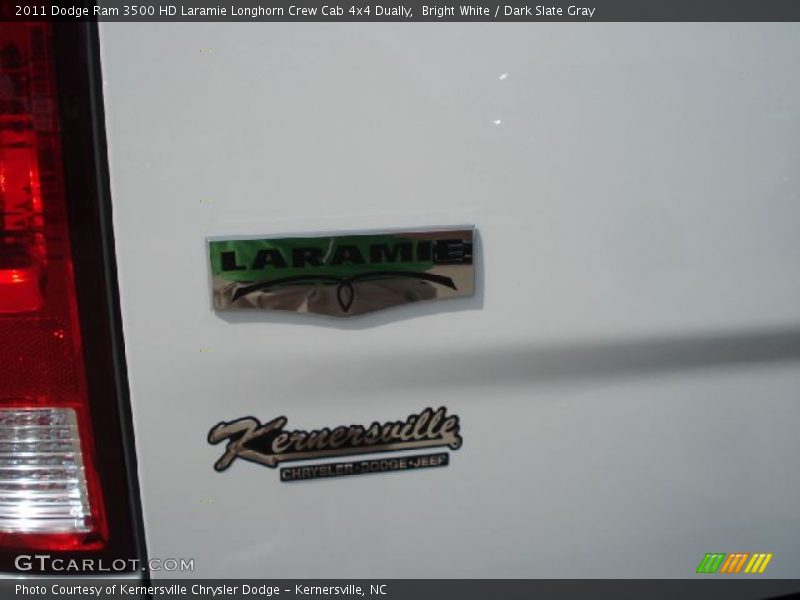 Bright White / Dark Slate Gray 2011 Dodge Ram 3500 HD Laramie Longhorn Crew Cab 4x4 Dually