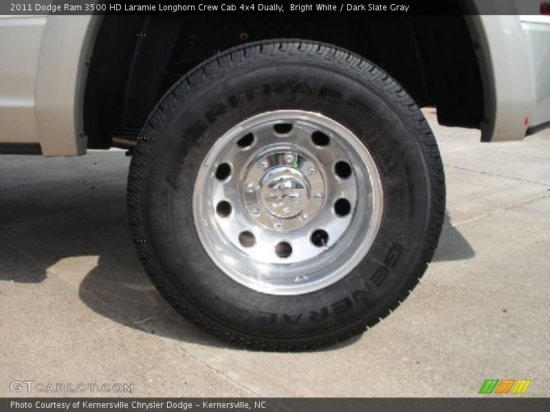 Bright White / Dark Slate Gray 2011 Dodge Ram 3500 HD Laramie Longhorn Crew Cab 4x4 Dually