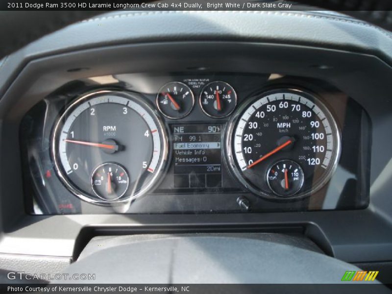Bright White / Dark Slate Gray 2011 Dodge Ram 3500 HD Laramie Longhorn Crew Cab 4x4 Dually