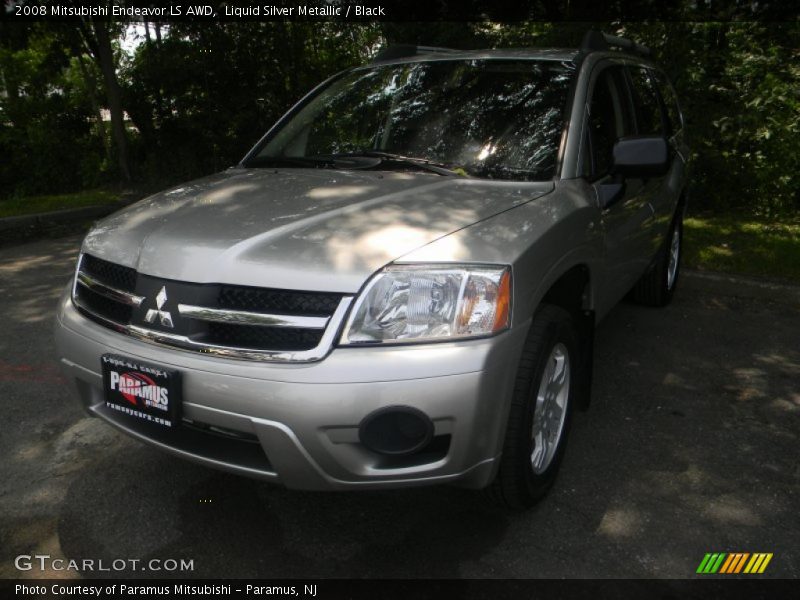 Liquid Silver Metallic / Black 2008 Mitsubishi Endeavor LS AWD