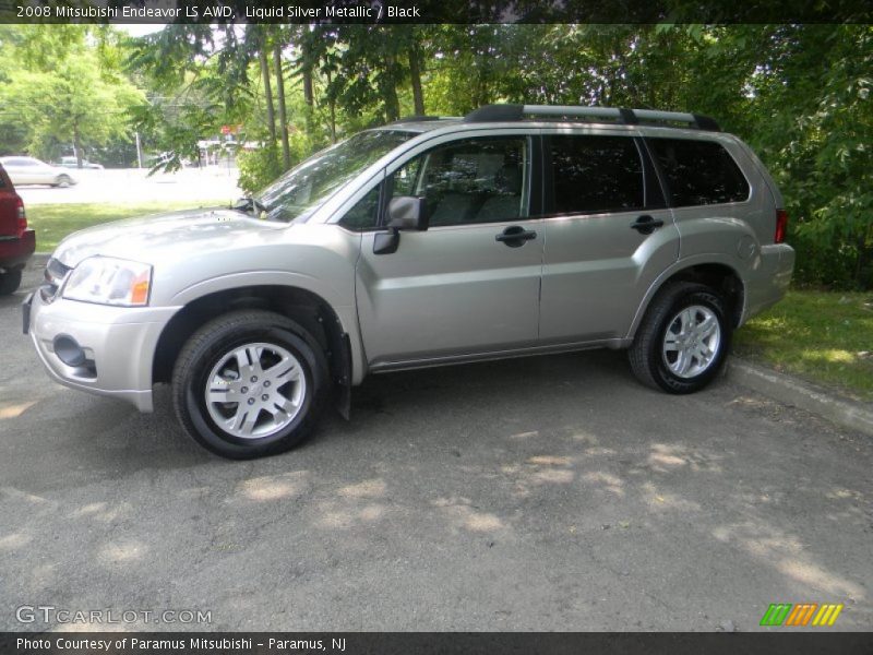 Liquid Silver Metallic / Black 2008 Mitsubishi Endeavor LS AWD