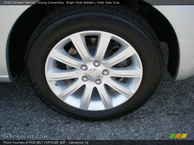 Bright Silver Metallic / Dark Slate Gray 2010 Chrysler Sebring Touring Convertible