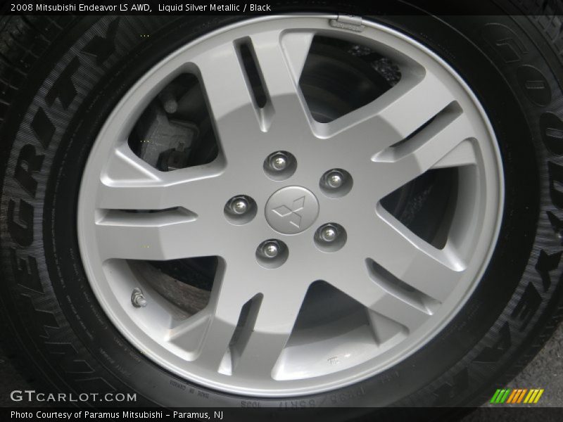 Liquid Silver Metallic / Black 2008 Mitsubishi Endeavor LS AWD