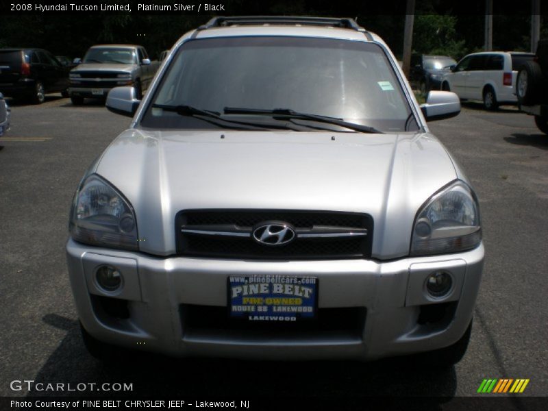 Platinum Silver / Black 2008 Hyundai Tucson Limited