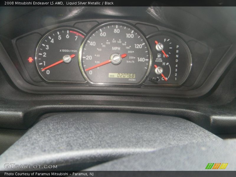 Liquid Silver Metallic / Black 2008 Mitsubishi Endeavor LS AWD
