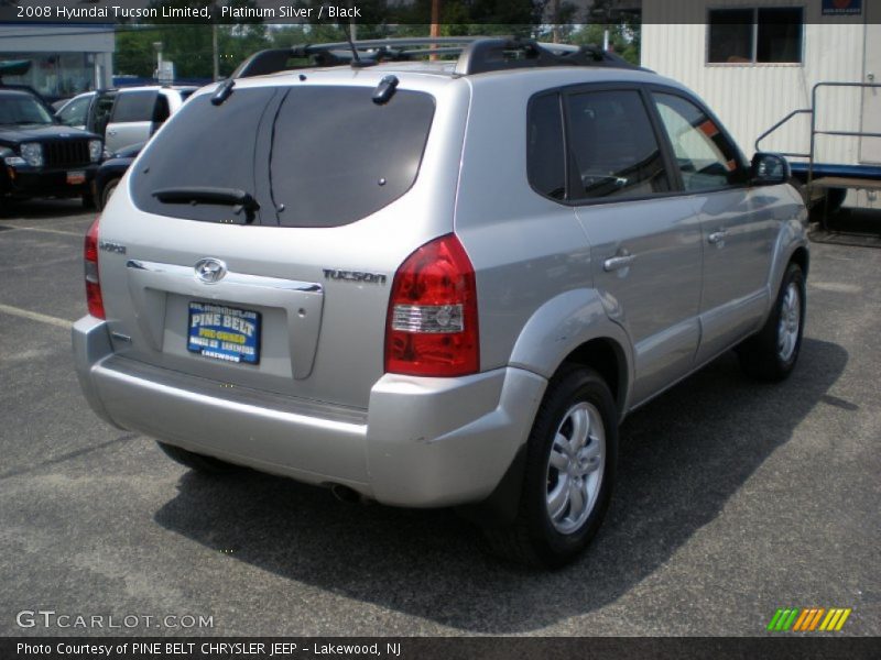 Platinum Silver / Black 2008 Hyundai Tucson Limited
