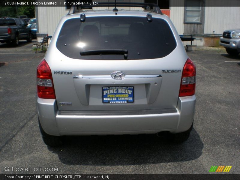 Platinum Silver / Black 2008 Hyundai Tucson Limited