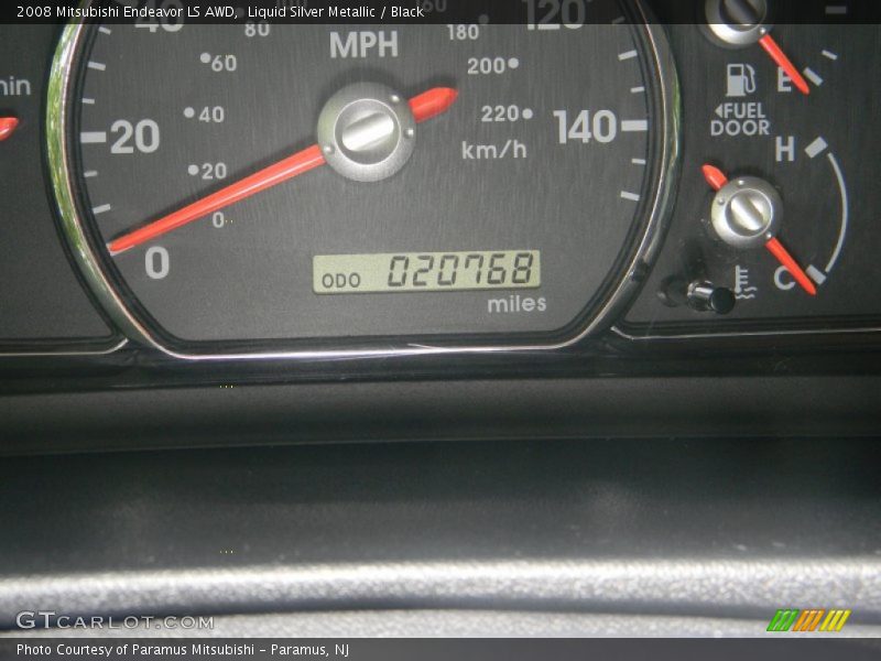 Liquid Silver Metallic / Black 2008 Mitsubishi Endeavor LS AWD